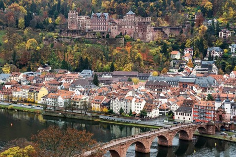 View from Philsophenweg to Neckar