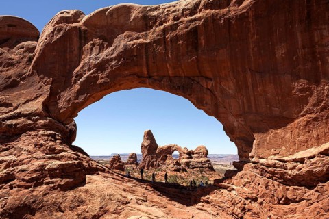 View of Turret Arch through North Window