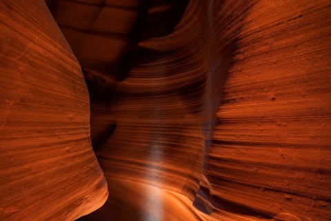 Colourful sandstone formations with light
