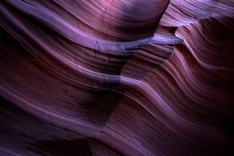 Sandstone formations in Upper Antelope Canyon
