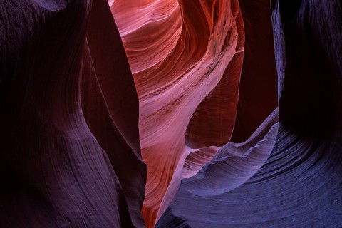 Colourful sandstone formations