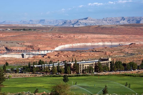 Golf course and Marriot Hotel