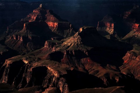 Rock formations in the evening light