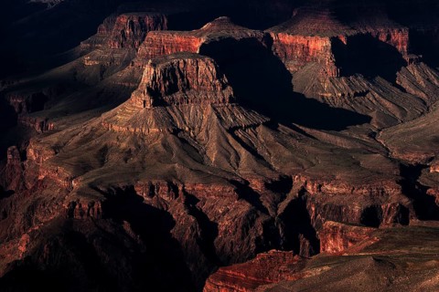 Rock formations in the evening light