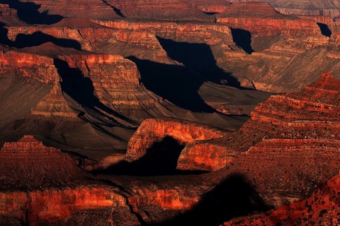 Rock formations in the evening light