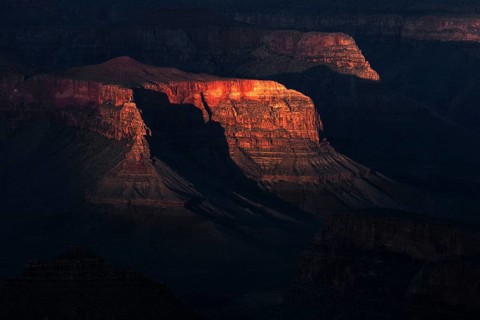 Rock formations in the evening light