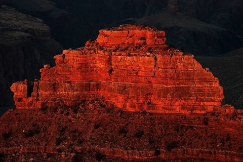 Rock formations in the evening light