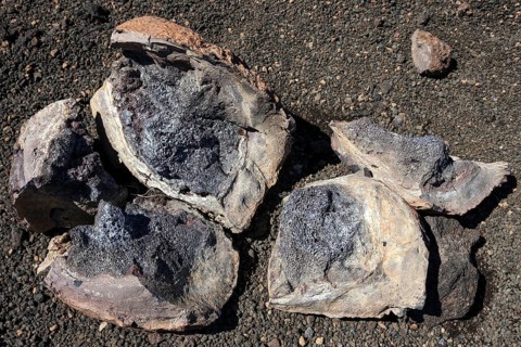 Broken lava ball
