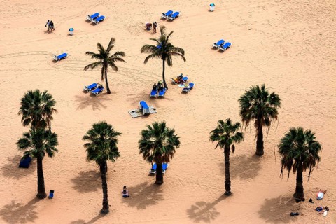 People lying on the beach