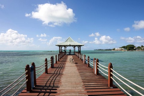 Boardwalk with gazebo