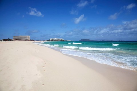Sandy beach and turquoise sea