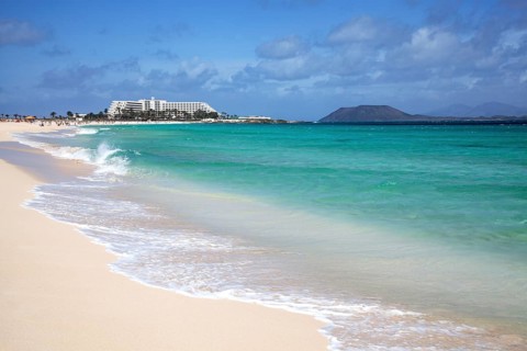 Sandy beach and turquoise sea