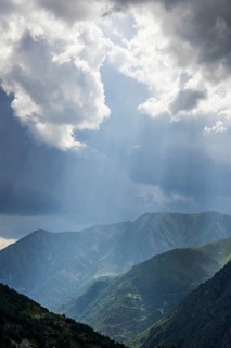 Clouds above mountains