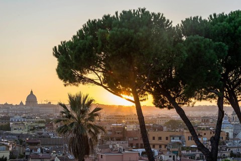 View from the hill Pincio of the city