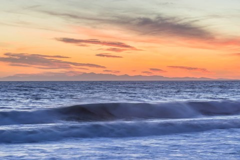Sunset over the sea
