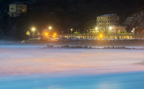 Villas along the beach promenade