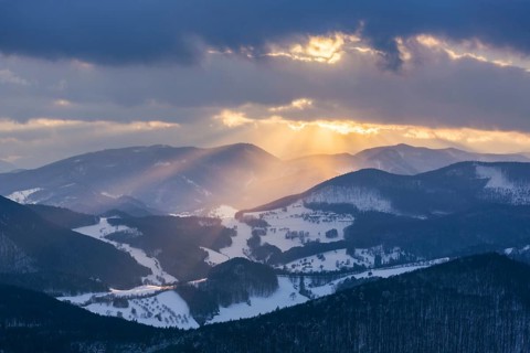 View from Peilstein at sunset
