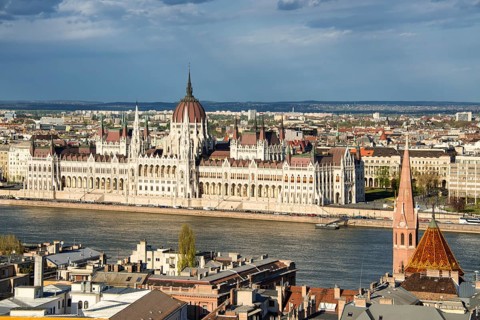 Hungarian Parliament Building and River Danube