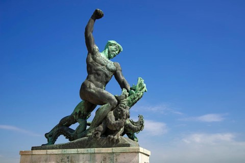 Statue of the Dragonslayer on Gellert Hill