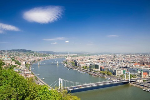 Cityscape with Elisabeth Bridge and the Danube