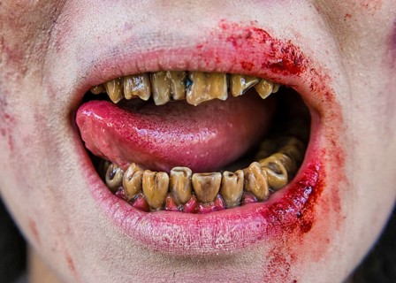 Rotten zombie teeth
