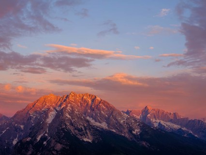 Shining Watzmann at sunrise