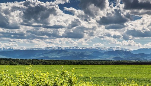 View towards the Balkan Mountains