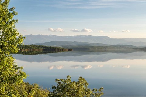 Ogosta reservoir overlooking the Balkan Range