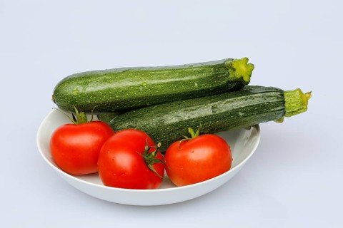 Tomatoes and zucchini