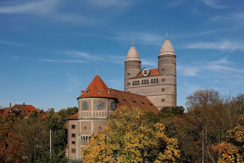 Pauluskirche church in fall