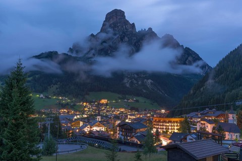 Corvara at night