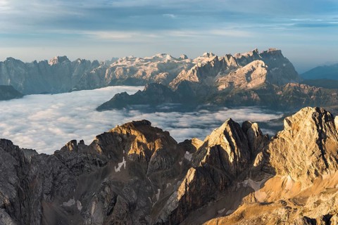 Dolomites at sunrise