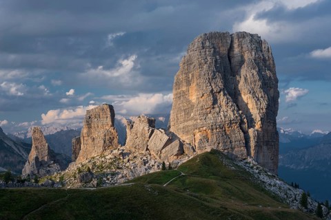 Five towers in the evening light