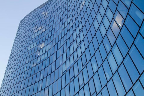 Facade of the office building Hoch Zwei