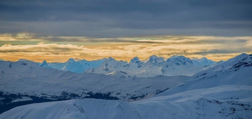View from the Jakobshorn in winter