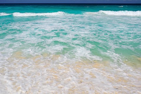 Waves and spray on Grand Anse beach