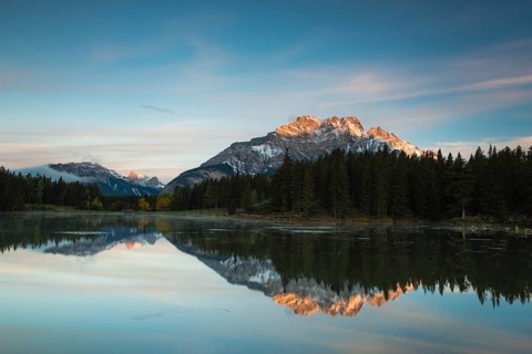 Johnson Lake with Mt Rundle