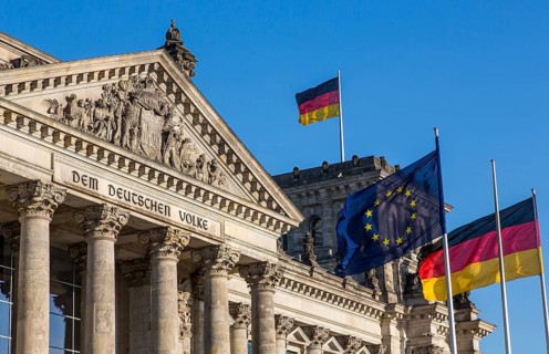 Reichstag with flags