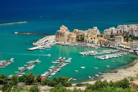 Castellammare del Golfo with harbor