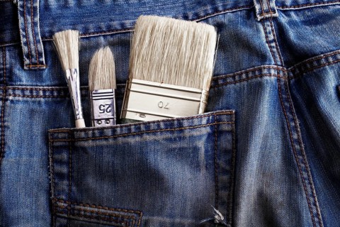 Brushes in a pocket jeans