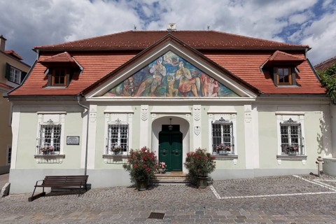 Baderhouse with its classical facade