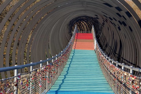 Spiral footbridge