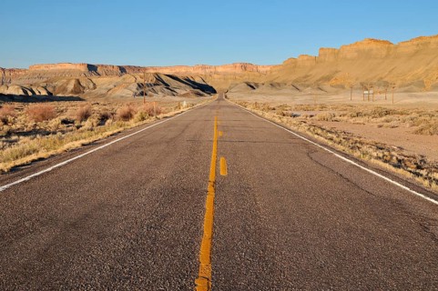 Utah Highway 24 in the desert