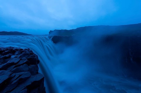 Dettifoss Wassserfall in the evening
