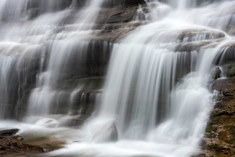 Le Tre cascate waterfall in the forest