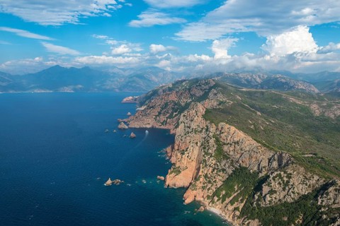Coastal and mountain scenery