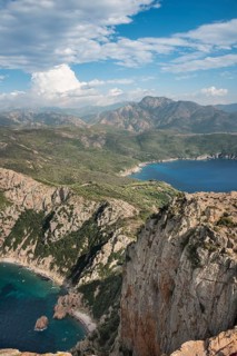 Coastal and mountain scenery