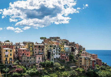 Corniglia with view of sea