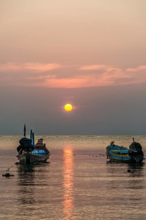 Two long-tail boats