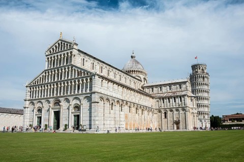 Leaning Tower of Pisa with Cathedral Santa Maria Assunta